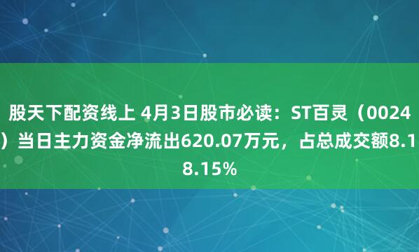 股天下配资线上 4月3日股市必读：ST百灵（002424）当日主力资金净流出620.07万元，占总成交额8.15%