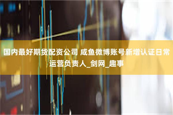 国内最好期货配资公司 咸鱼微博账号新增认证日常运营负责人_剑网_趣事